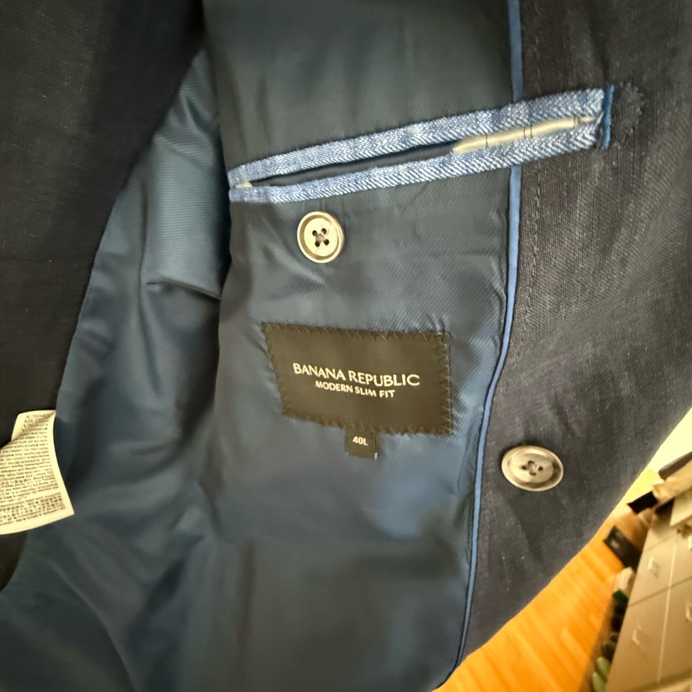 Banana Republic Linen Double-Breasted Blazer